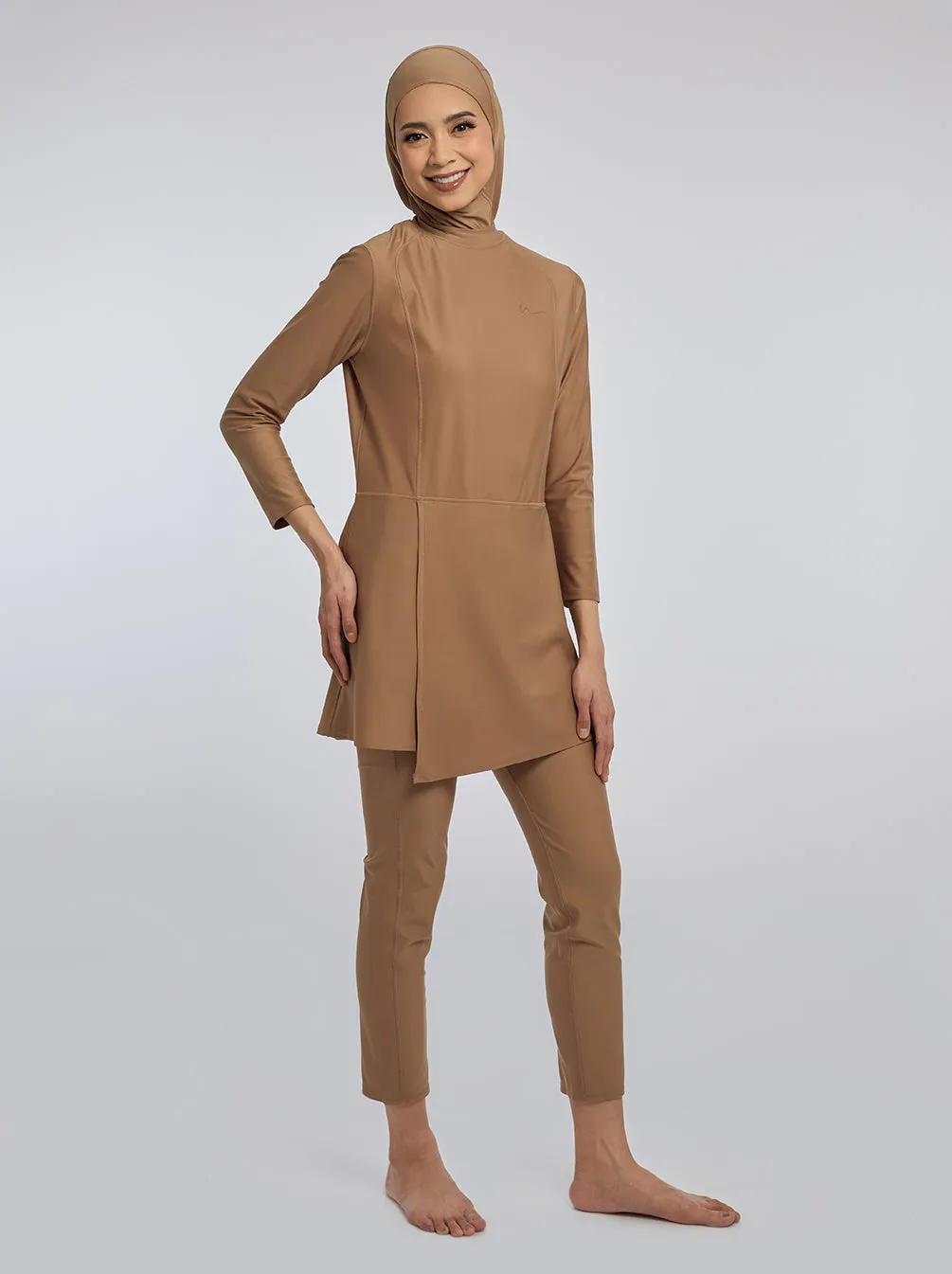 SHINA SWIMWEAR SET PLAIN CAPPUCINO
