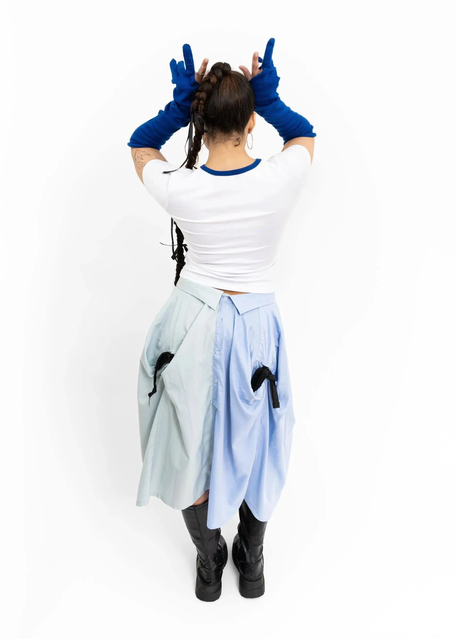 Shirt skirt- blue