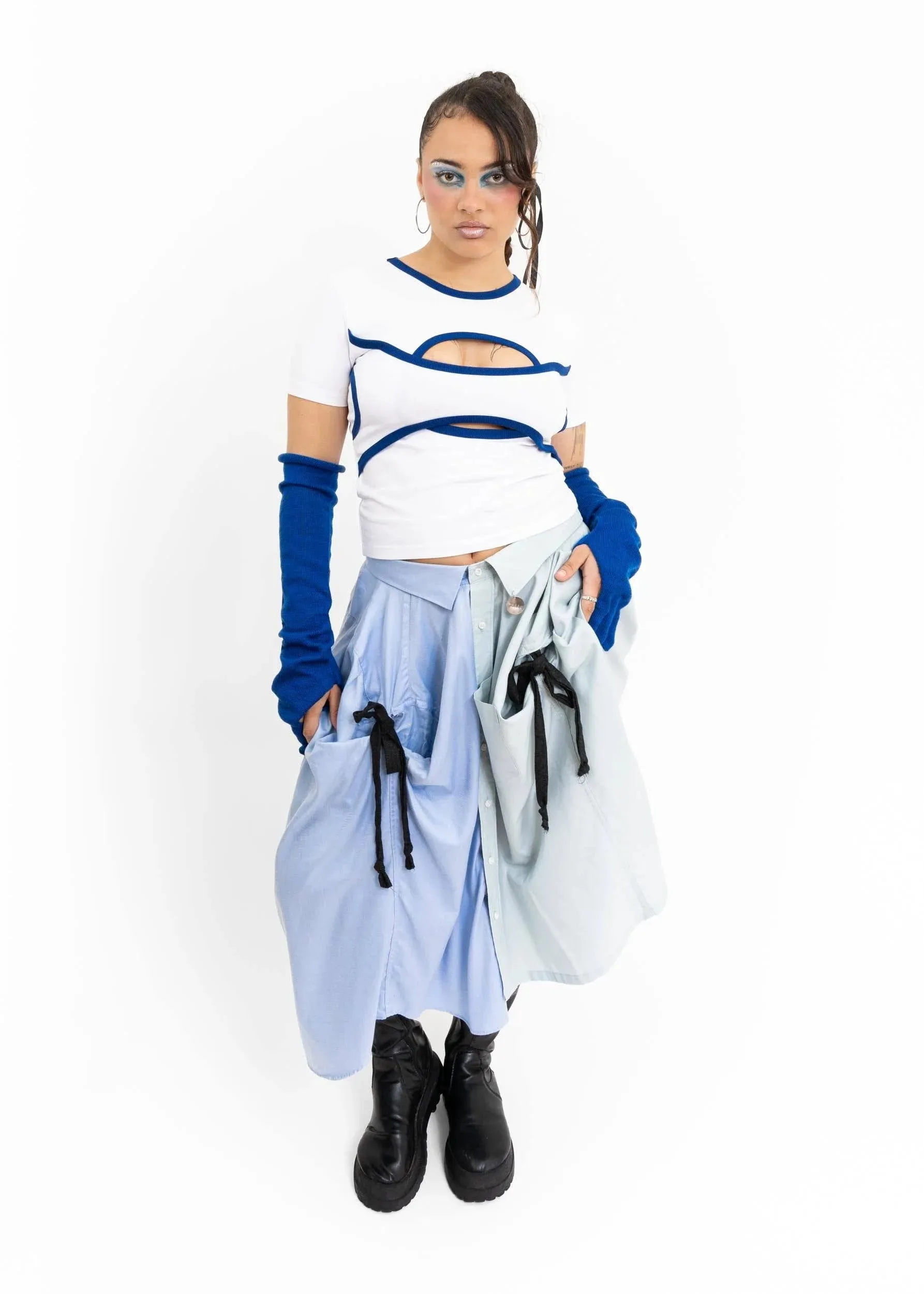 Shirt skirt- blue