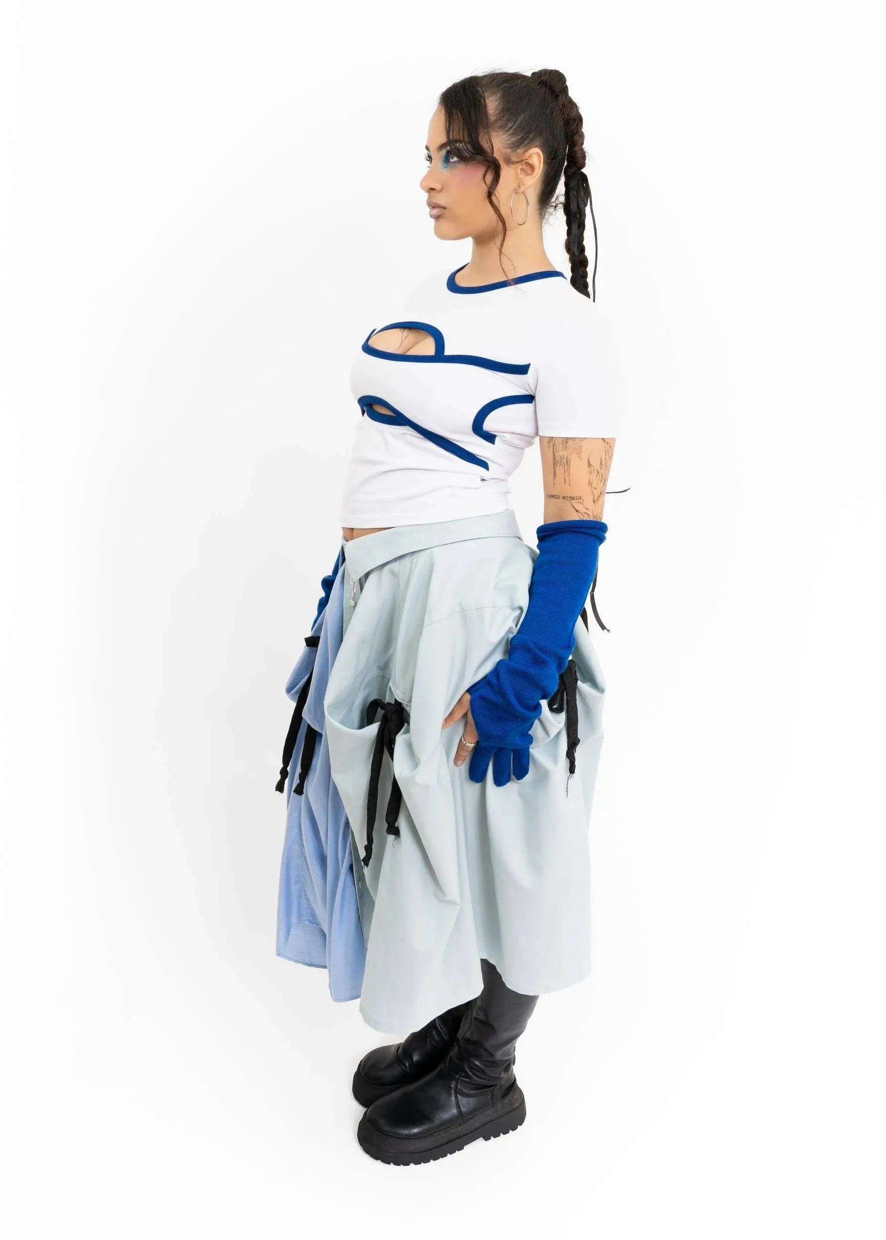 Shirt skirt- blue