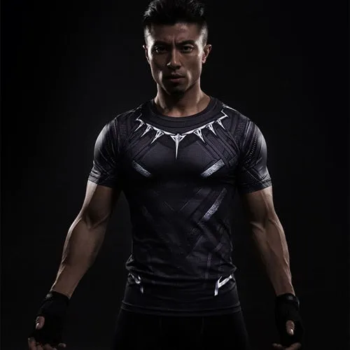 Short Sleeve 3D T Shirt Men T-Shirt Male Crossfit Tee Captain America Superman tshirt Men Fitness Compression Shirt Punisher MMA