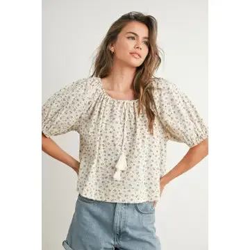 Sidney Floral Puff Sleeve Top