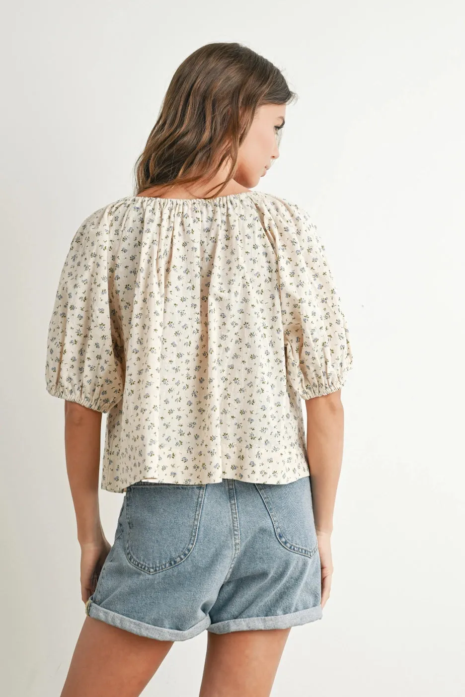 Sidney Floral Puff Sleeve Top