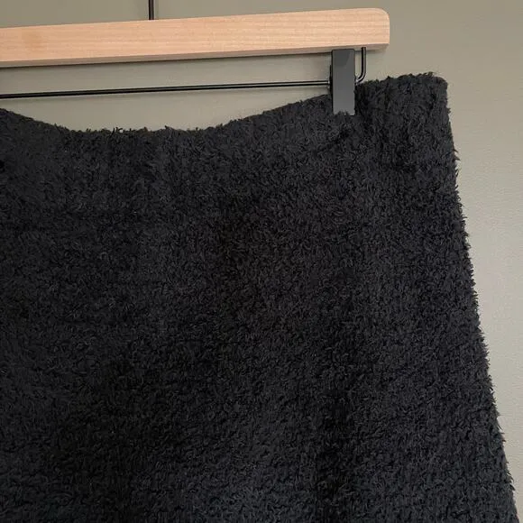 SKIMS Cozy Knit Shorts Size 2X Size 3X Black Soft Comfortable Casual Fleece Warm