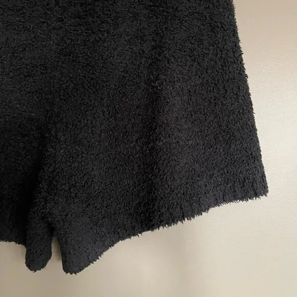 SKIMS Cozy Knit Shorts Size 2X Size 3X Black Soft Comfortable Casual Fleece Warm