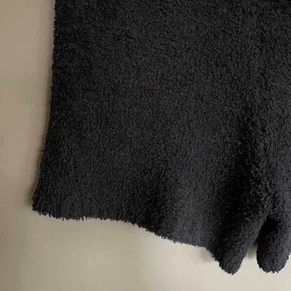 SKIMS Cozy Knit Shorts Size 2X Size 3X Black Soft Comfortable Casual Fleece Warm