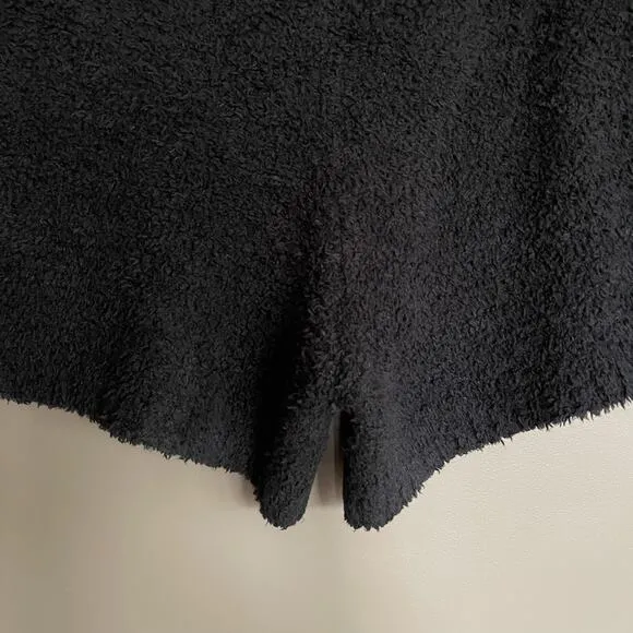 SKIMS Cozy Knit Shorts Size 2X Size 3X Black Soft Comfortable Casual Fleece Warm