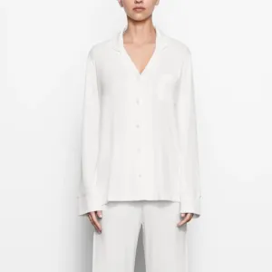 Skims Soft Sleep Top White