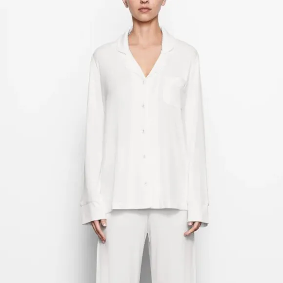 Skims Soft Sleep Top White