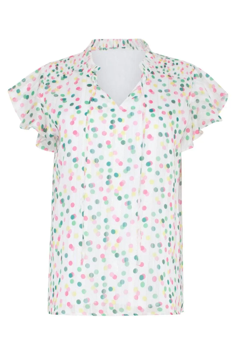 Smashed Lemon Dotty Print Top