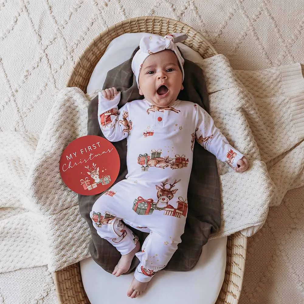 Snuggle Hunny Organic Growsuit - Reindeer