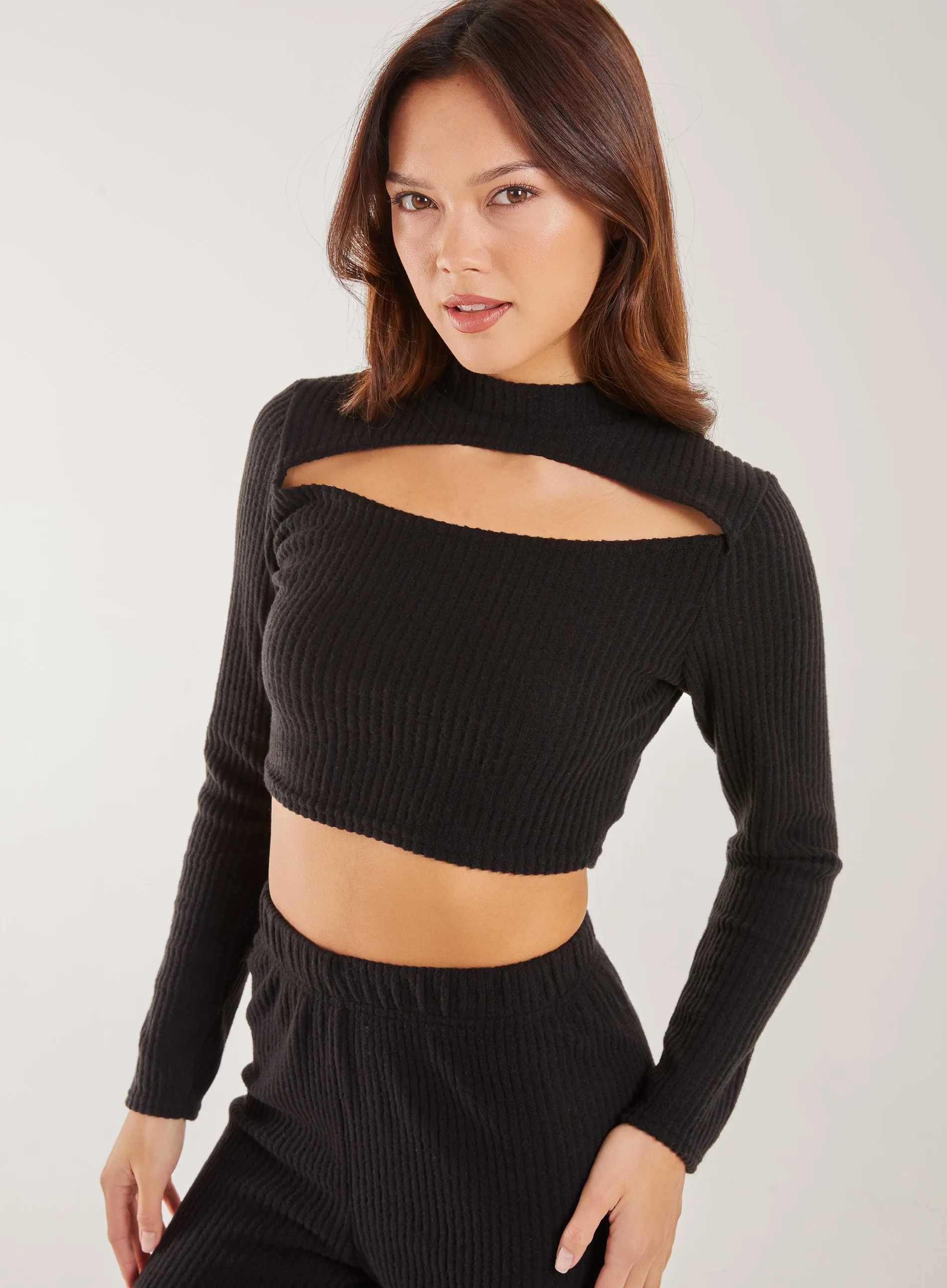 Soft Brushed Letterbox Long Sleeve Top