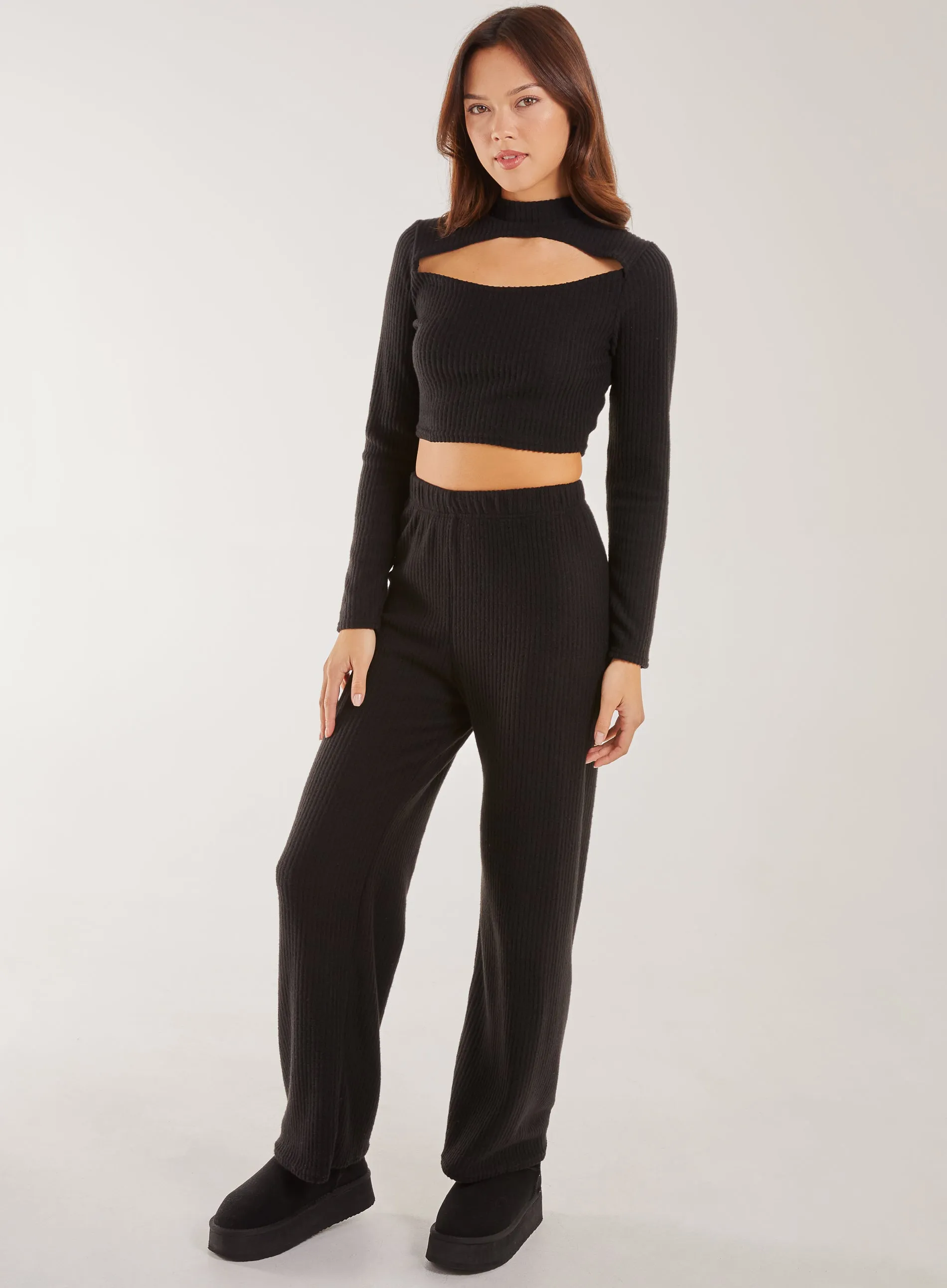 Soft Brushed Rib Flares