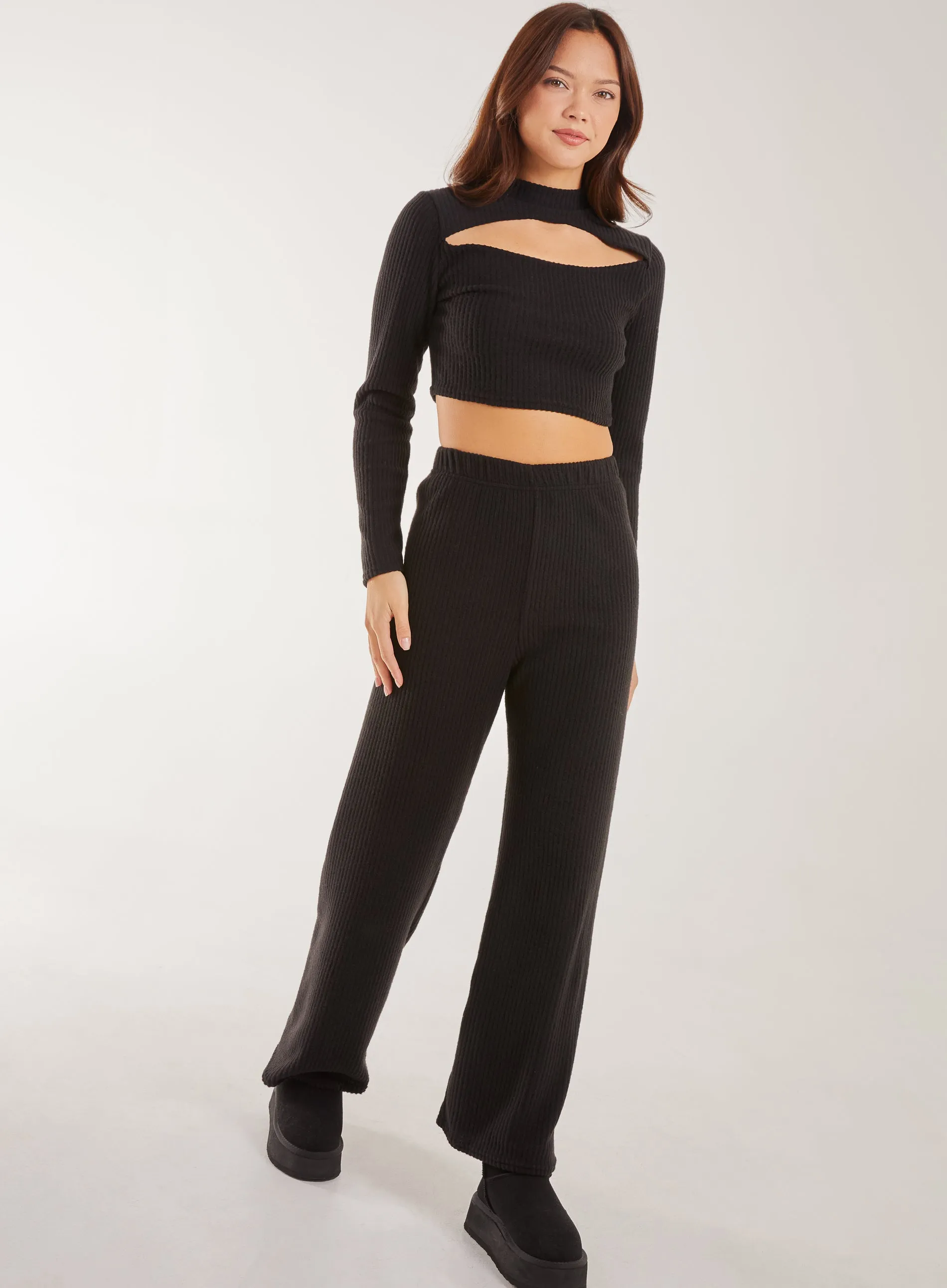 Soft Brushed Rib Flares