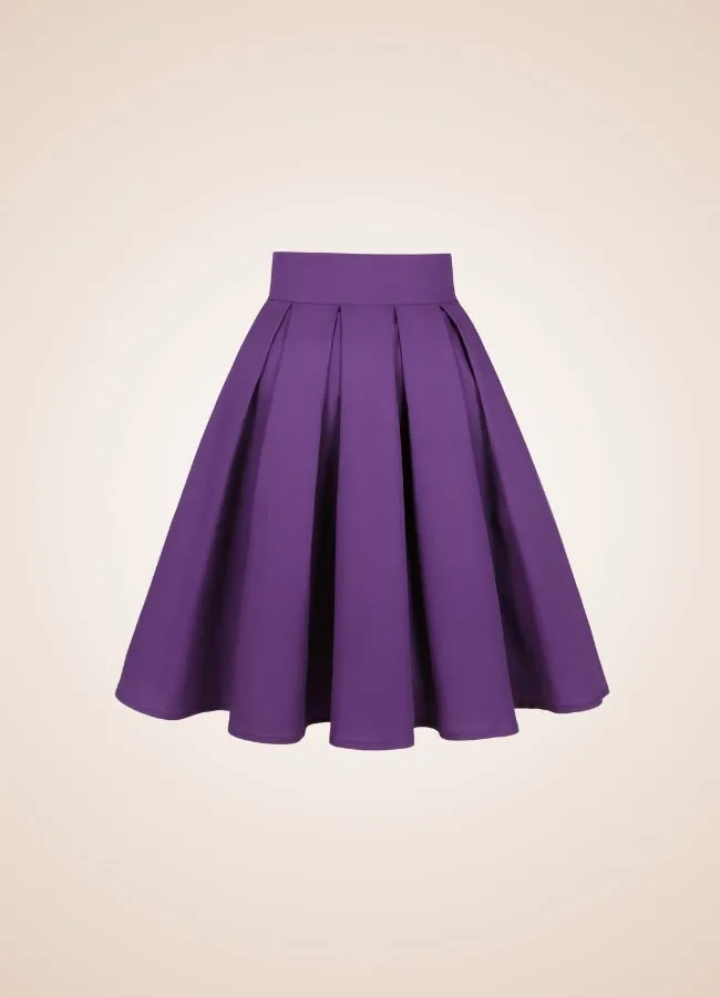 Solid Color Ribbon Mini Skirt