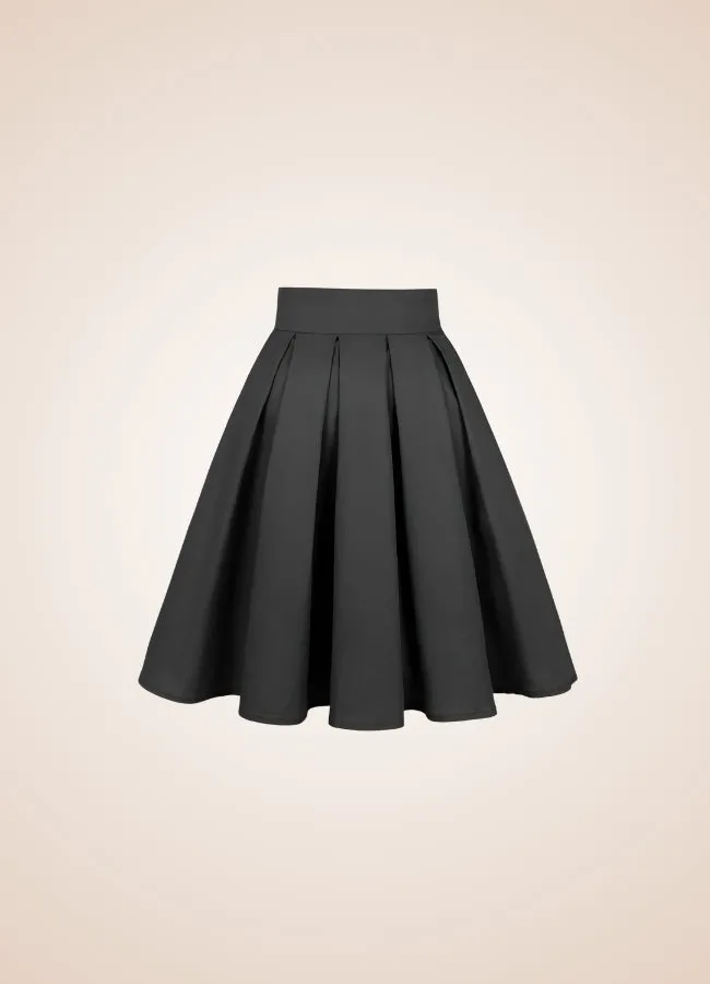 Solid Color Ribbon Mini Skirt