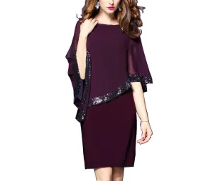 Splicing Sequin Dress Nightclub Dress