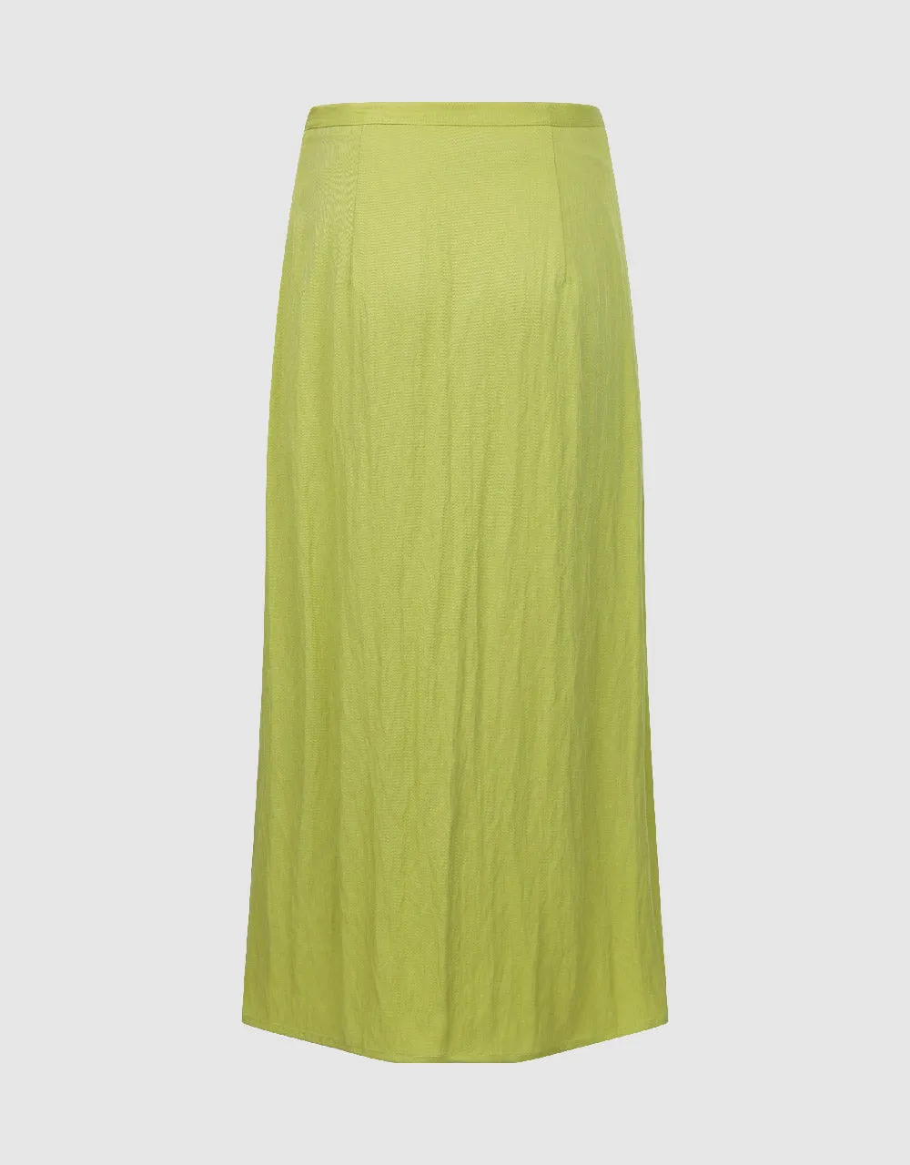 Split Hem Midi A-Line Skirt