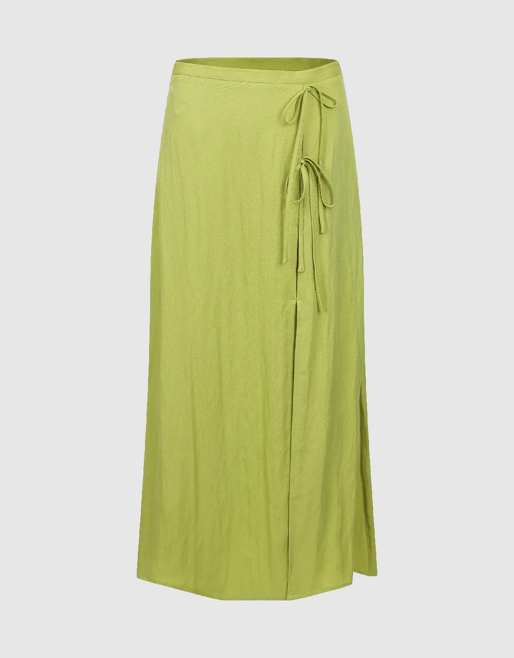 Split Hem Midi A-Line Skirt