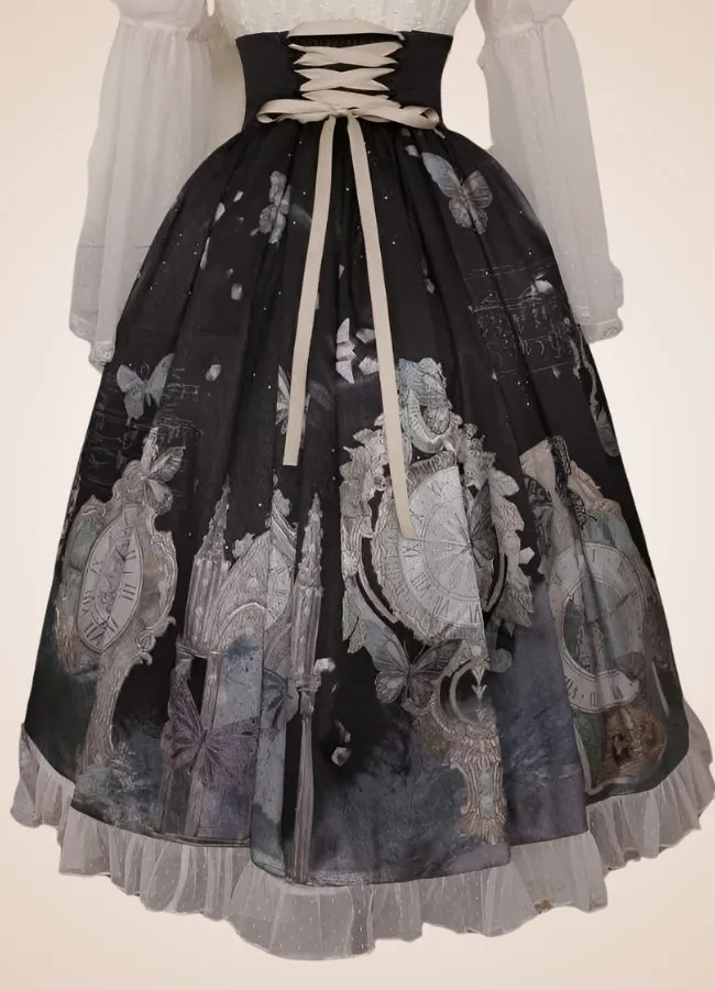 Steampunk Mesh Lolita Skirt