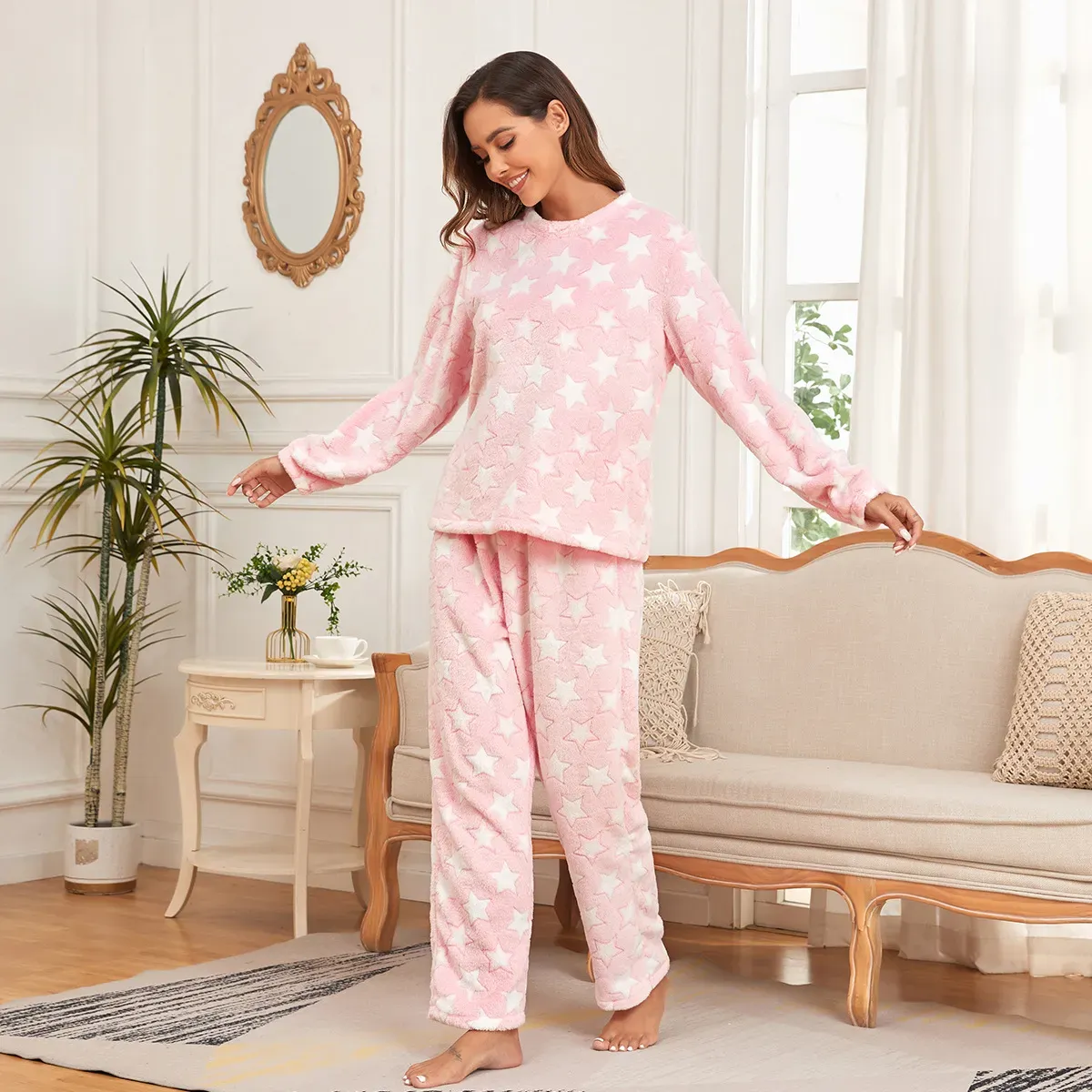 Stellar Dreams Fleece Long Sleeve Lounge Set