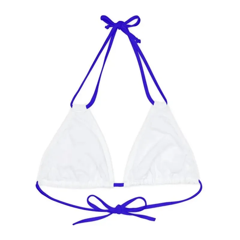 Strappy Triangle Bikini Top with Adjustable Straps & Removable Cups