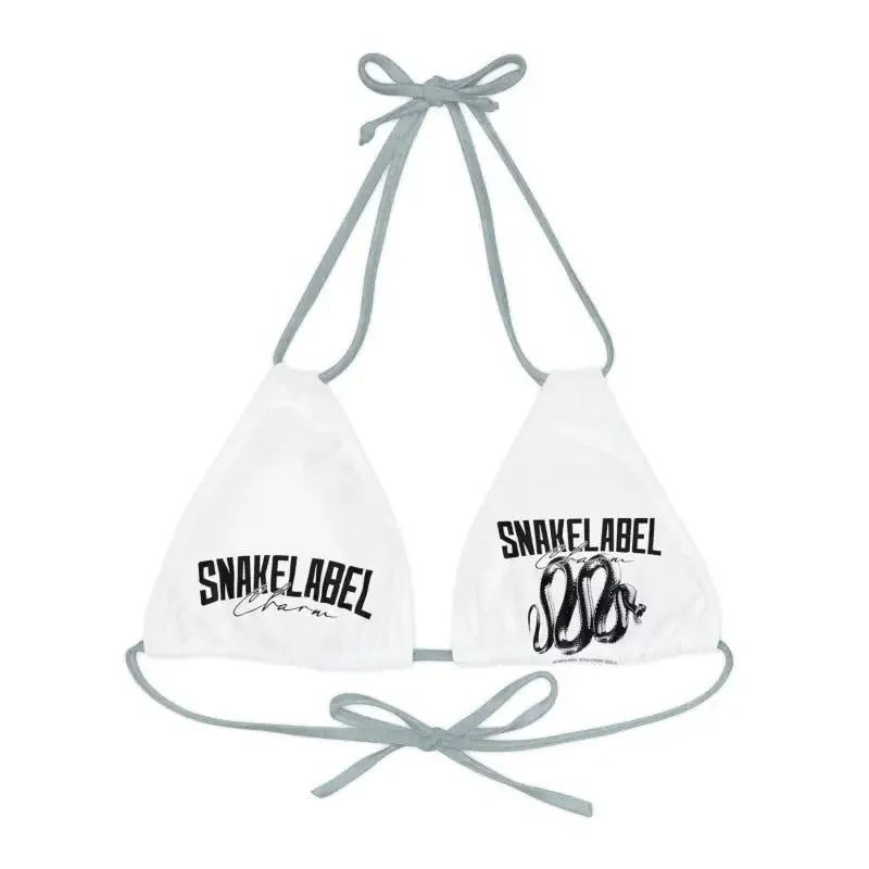 Strappy Triangle Bikini Top with Adjustable Straps & Removable Cups