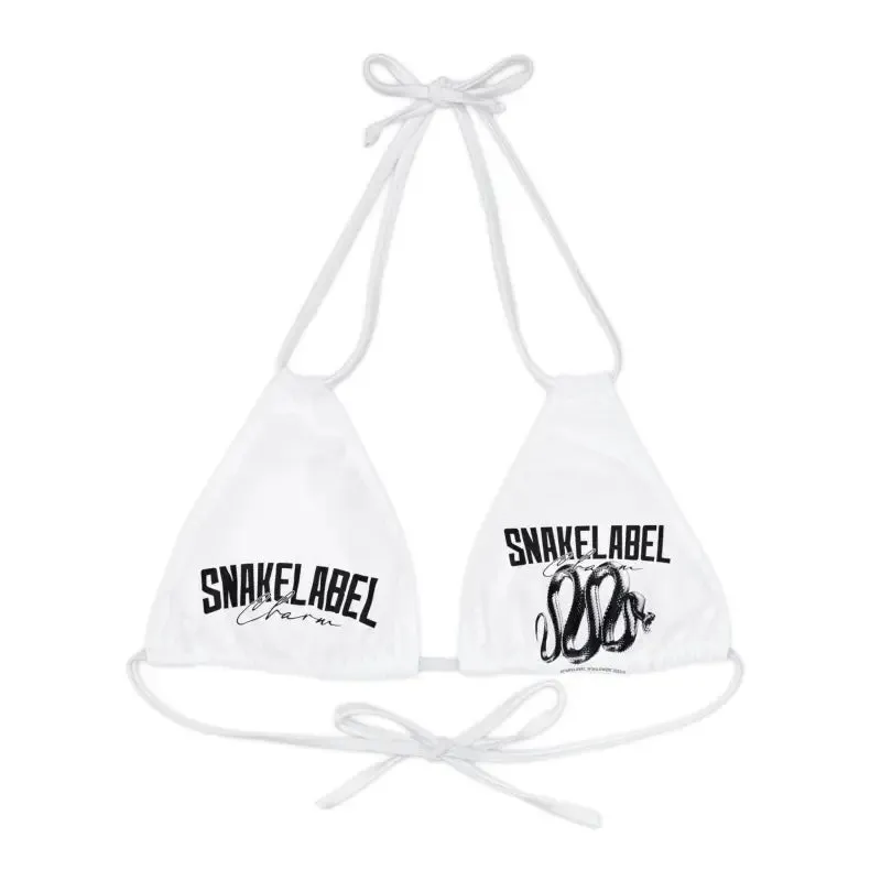 Strappy Triangle Bikini Top with Adjustable Straps & Removable Cups