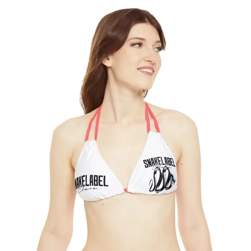 Strappy Triangle Bikini Top with Adjustable Straps & Removable Cups