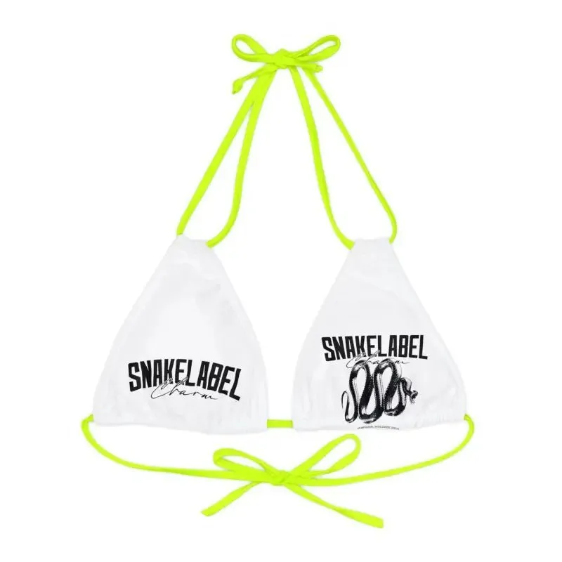 Strappy Triangle Bikini Top with Adjustable Straps & Removable Cups