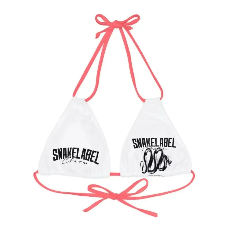 Strappy Triangle Bikini Top with Adjustable Straps & Removable Cups