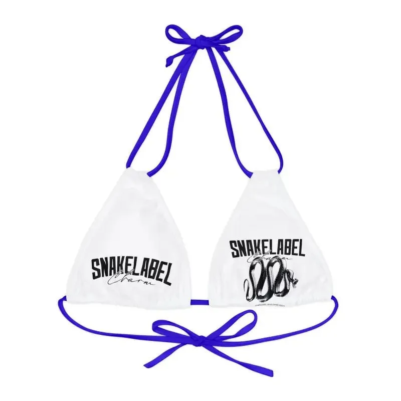 Strappy Triangle Bikini Top with Adjustable Straps & Removable Cups