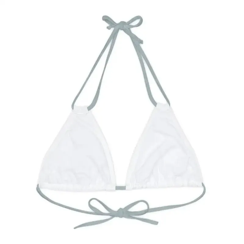 Strappy Triangle Bikini Top with Adjustable Straps & Removable Cups