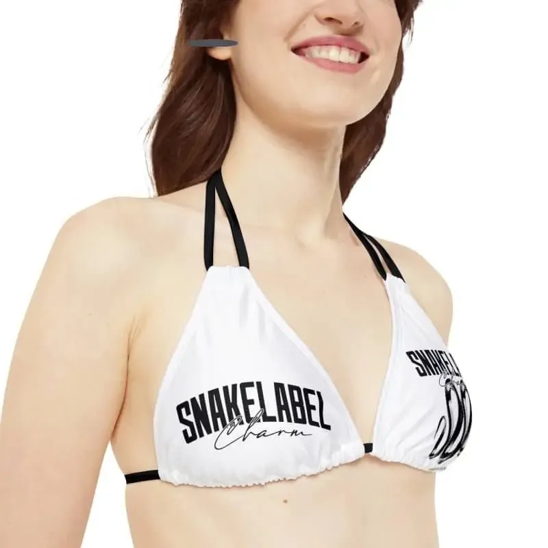Strappy Triangle Bikini Top with Adjustable Straps & Removable Cups