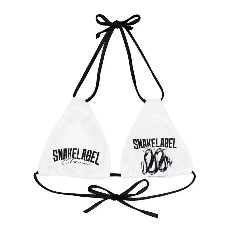 Strappy Triangle Bikini Top with Adjustable Straps & Removable Cups