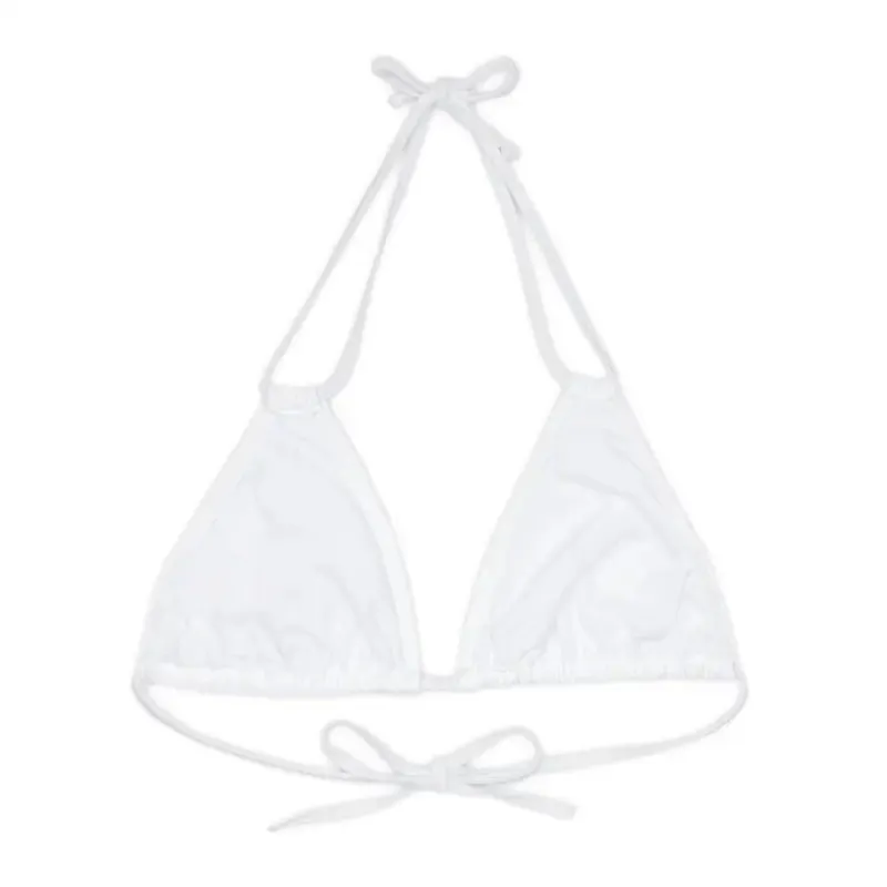 Strappy Triangle Bikini Top with Adjustable Straps & Removable Cups