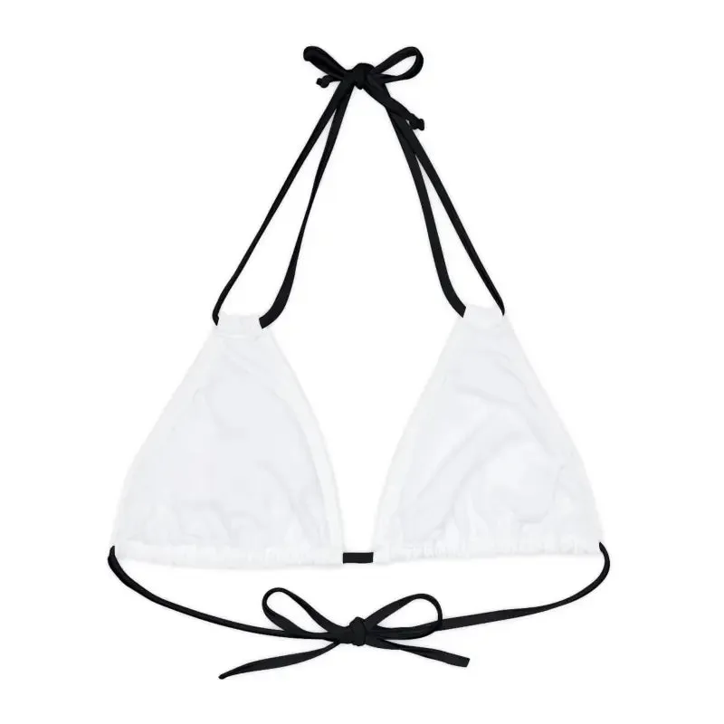 Strappy Triangle Bikini Top with Adjustable Straps & Removable Cups
