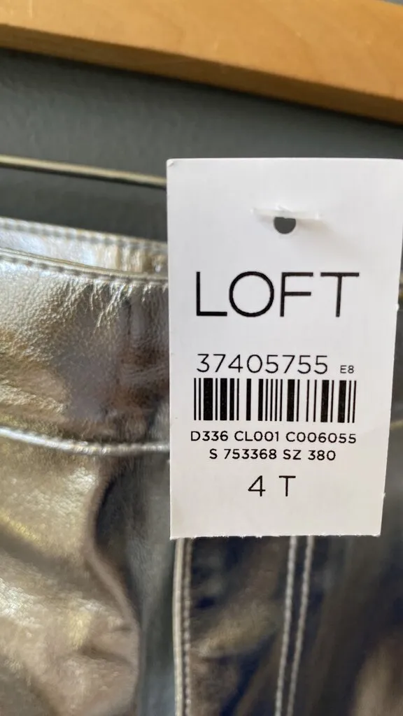 Tall Silver Mini Skirt