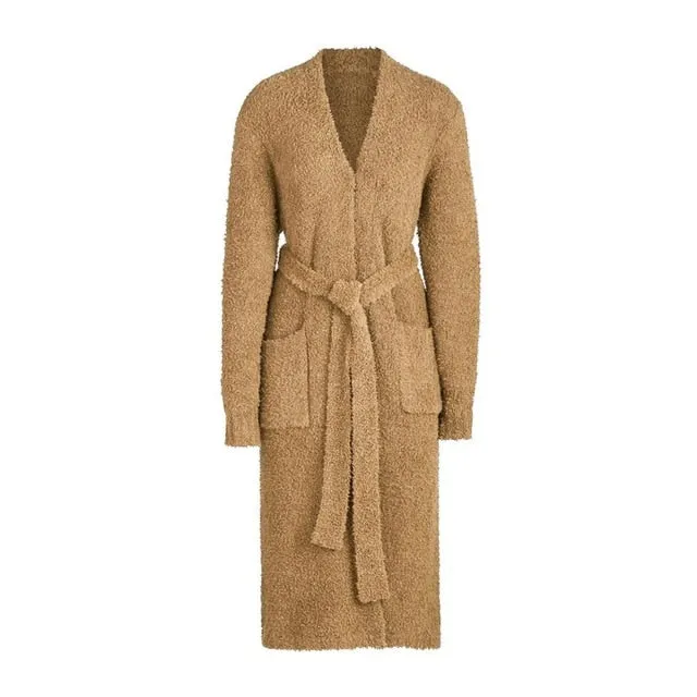 Teddy Floor Length Cardigan