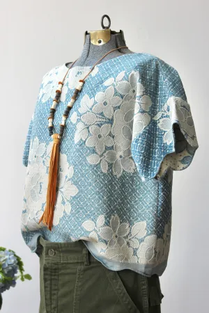 The Highlands Foundry Blue Heirloom Coverlet Top THF51