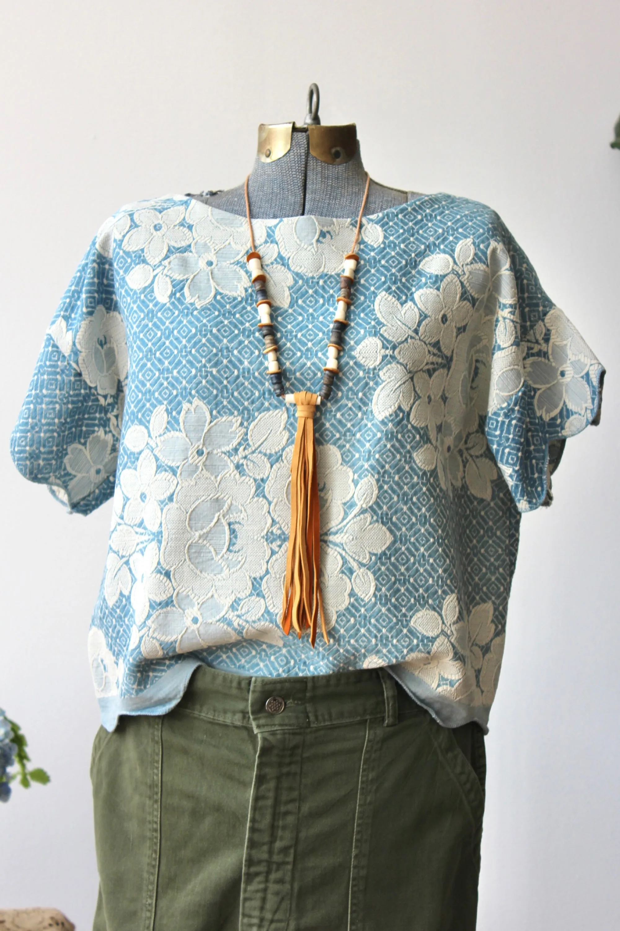 The Highlands Foundry Blue Heirloom Coverlet Top THF51