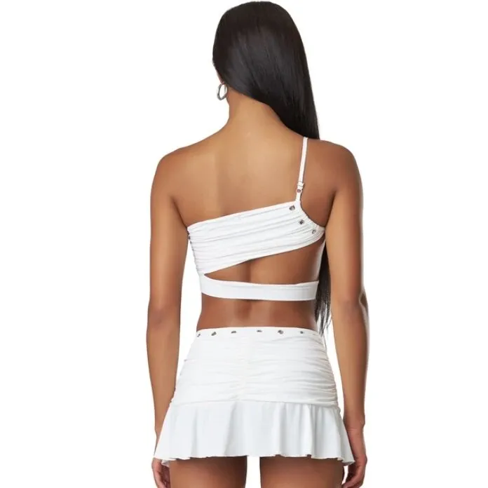 The Kript Alek Skirt White