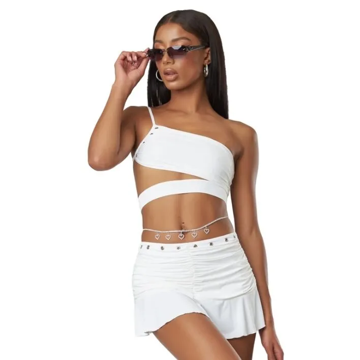The Kript Alek Skirt White