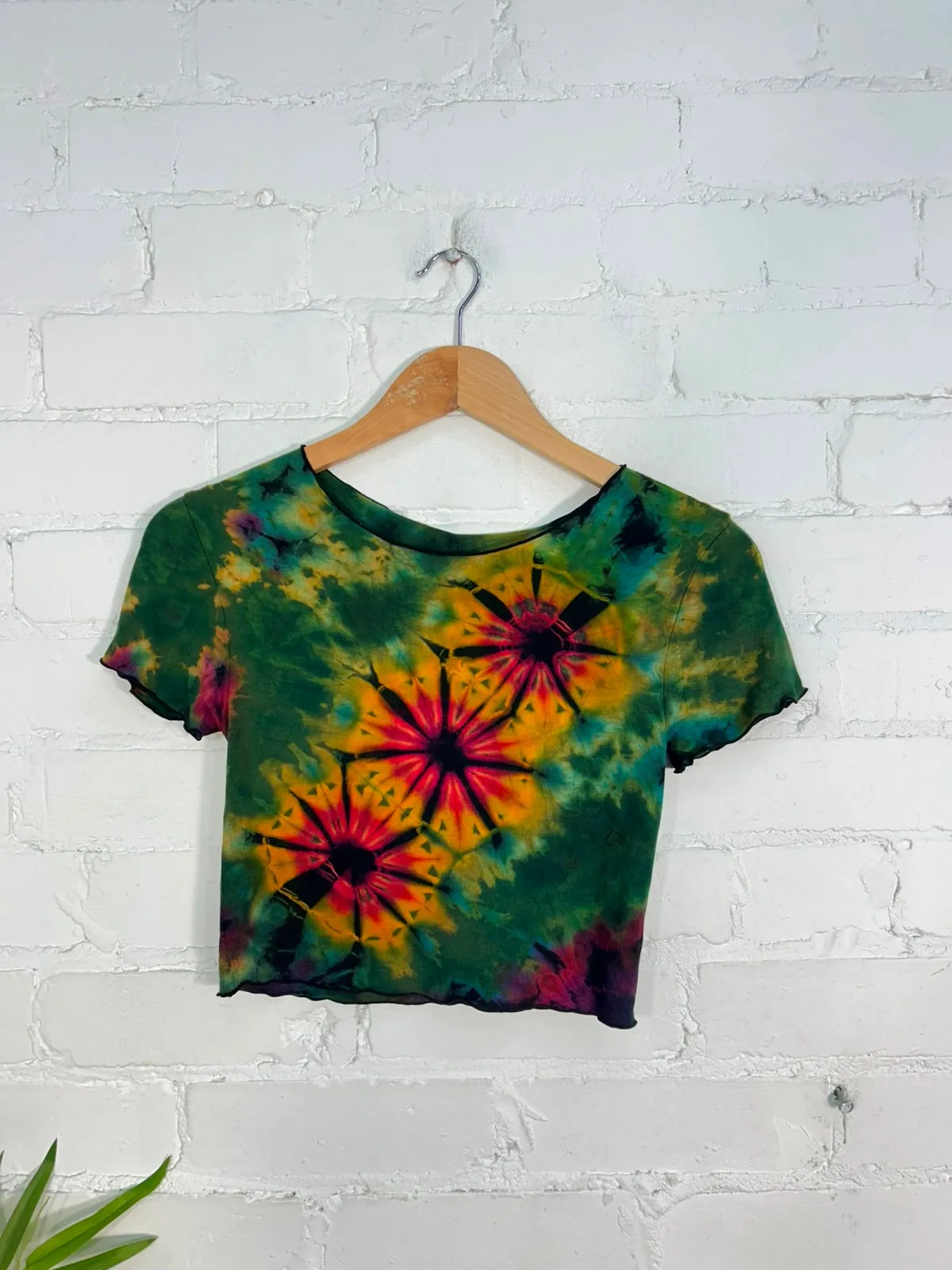 Tie Dye Short Sleeve Cropped T-Shirt