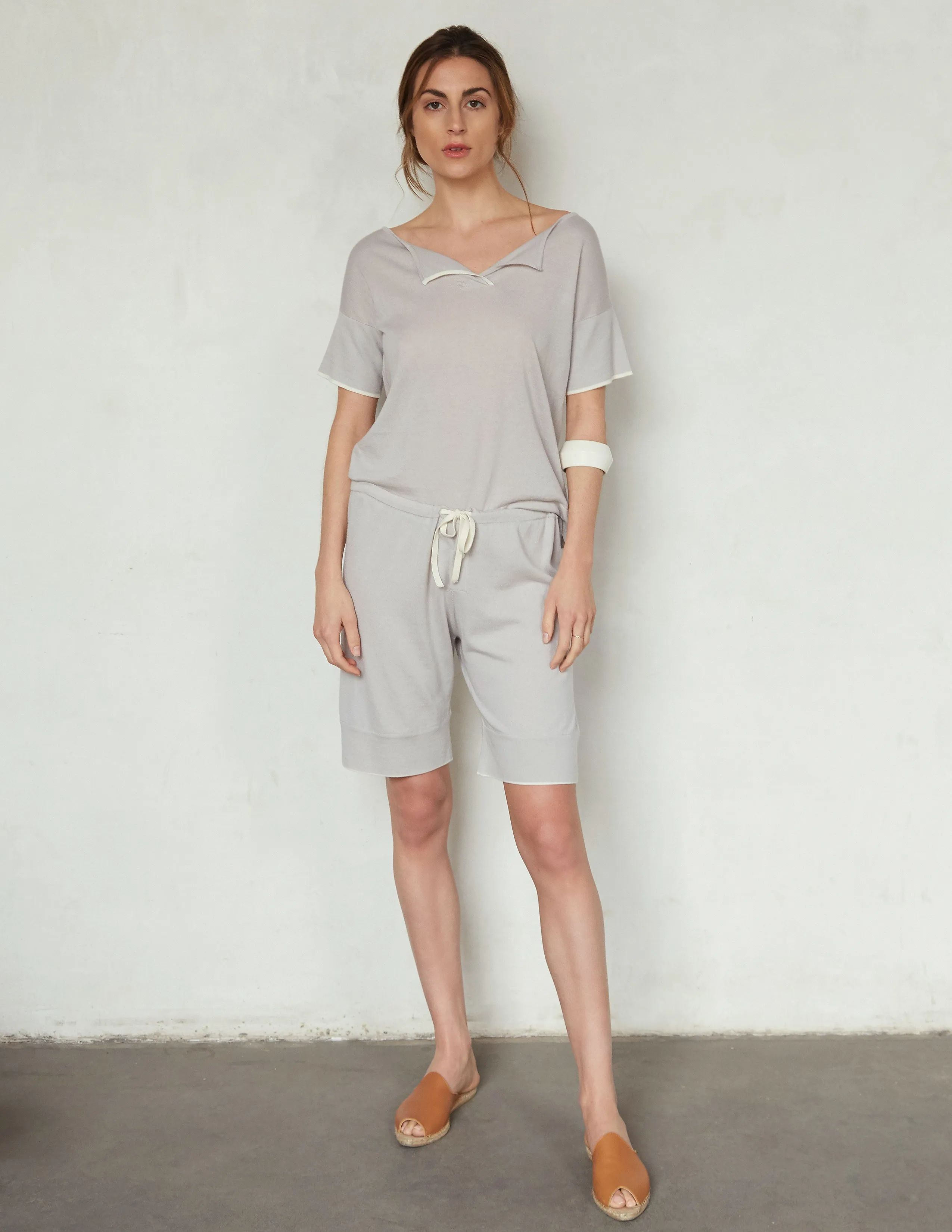 TIE WAIST SLEEP SHORTS