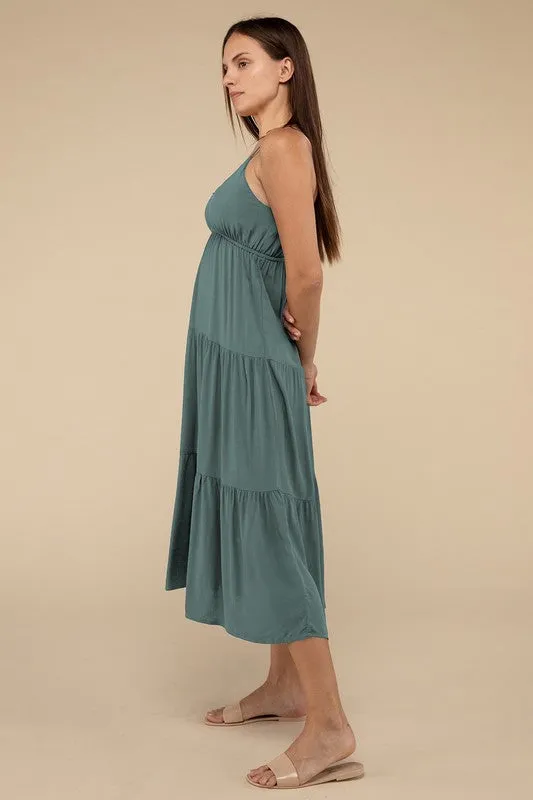 Tiered Cami Midi Dress