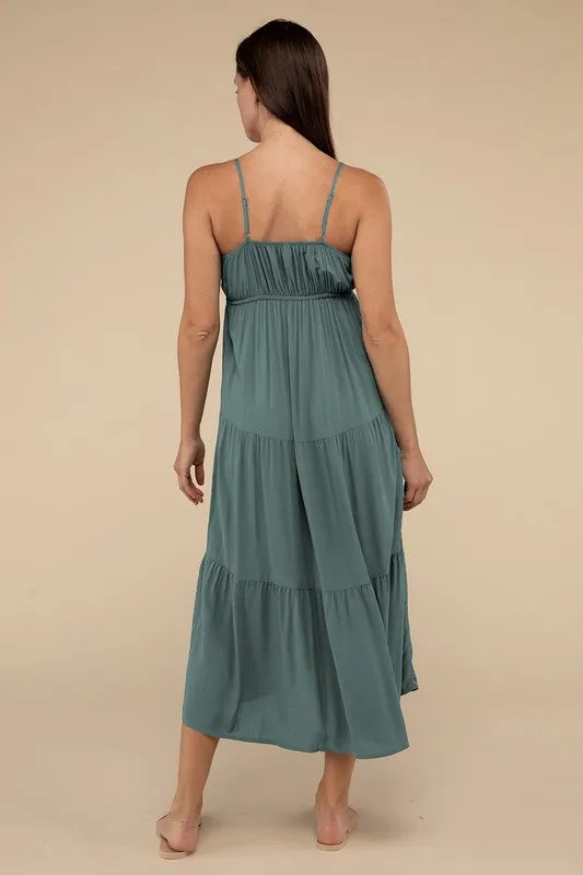 Tiered Cami Midi Dress