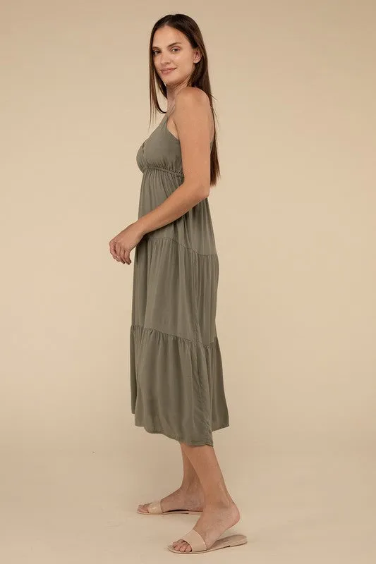 Tiered Cami Midi Dress