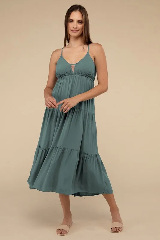 Tiered Cami Midi Dress