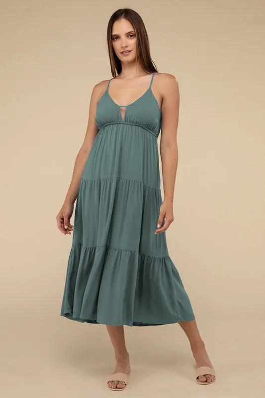 Tiered Cami Midi Dress